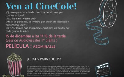 CINECOLE : Película Abominable Viernes 15 de diciembre a las 17:15