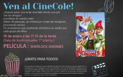 CINECOLE : Película Sherlock Gnomes Viernes 19 de enero a las 17:15