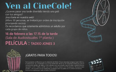 CINECOLE : Película Tadeo Jones 3 –  Viernes 16 de febrero 17:15